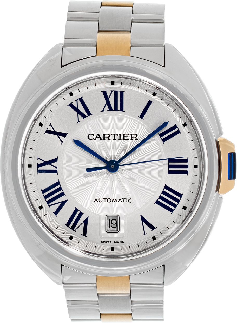 Used Cartier Cle w2cl0002 18k & steel 40mm auto watch | Gray & Sons