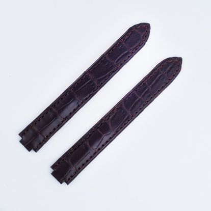Cartier ディヴァン 純正黒アリゲーターシャイニー 29 x 22mm cartier_dark_brown_alligator_s