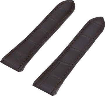 Cartier Dark Brown Alligator Strap for a Deployant Clasp (20mm x 18mm) Watch Strap Collection