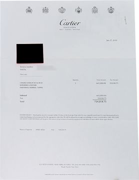 GIA. Cartier Round Diamond Studs Earrings 8.06 tcw. E - VVS2.  Platinum.