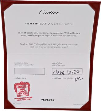 Cartier Ecrou 18k yellow gold bracelet