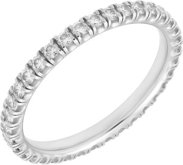 Cartier Etincelle wedding band eternity ring in 18k white gold. 1.5mm width