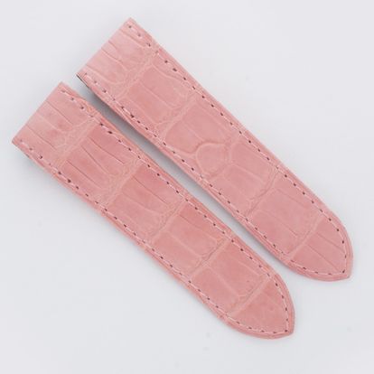 Cartier ピンク alligator純正品レザーベルト Cartier for Santos 100 pink alligator strap (23mmx21mm