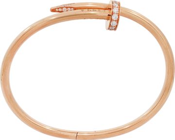 Cartier Just un Clou Classic Diamond bracelet in 18k rose gold. Size 17.