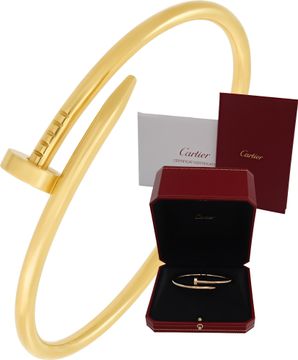 Cartier Juste un Clou bracelet, Classic model in 18k yellow gold. Size 19 Cartier Juste un Clou bracelet, Classic model in 18k yellow gold. Size 19