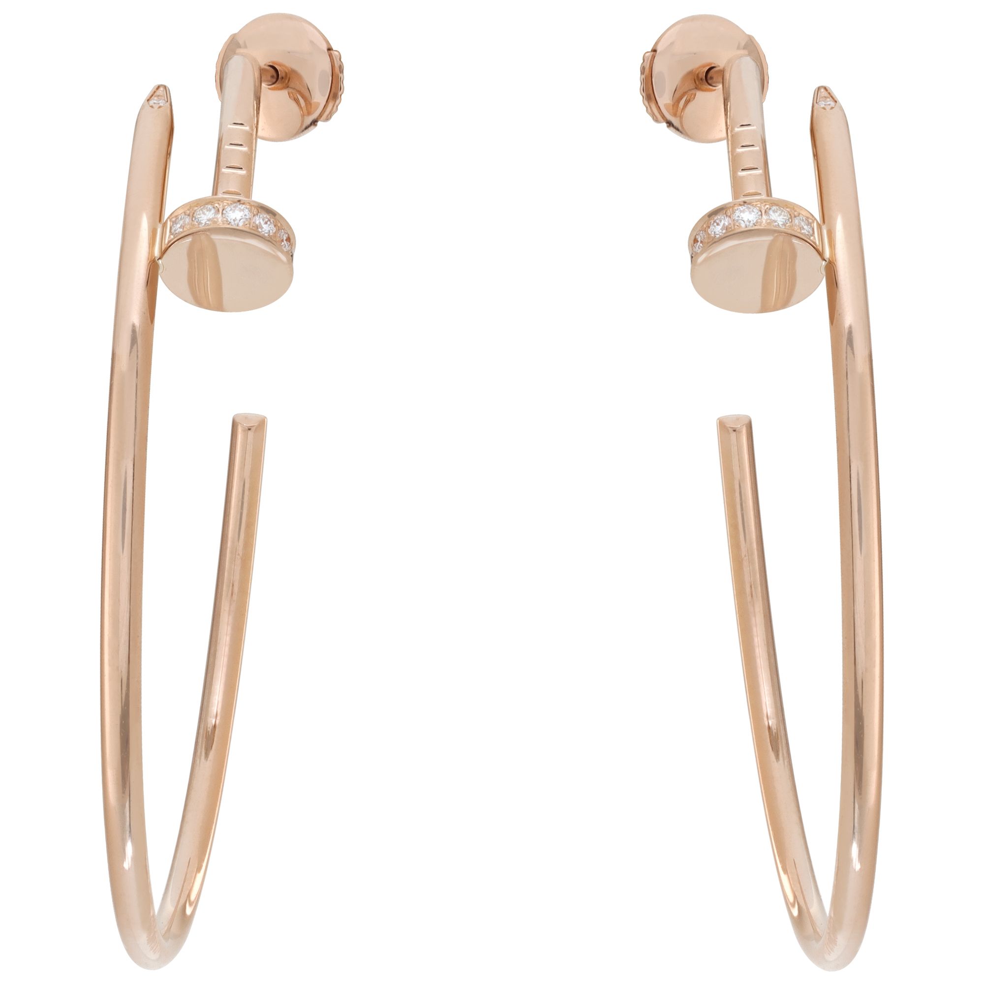 洗練ジュエリー【Cartier】Juste un Clou hoop earrings WG SM CRB8301235 - Juste un Clou earrings - Yellow gold - Cartier