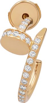 Cartier Juste Un Clou Hoop Earrings small model Paved diamonds 18k rose gold Cartier Juste Un Clou Hoop Earrings small model Paved diamonds 18k rose gold Earring Collection
