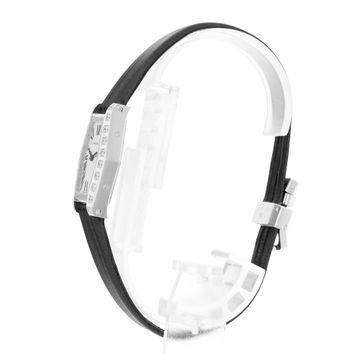 Cartier Lanieres Hexagonale WJ200538 2560 White Gold Silver Dial 18mm Quartz