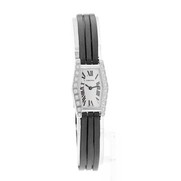 Cartier Lanieres Hexagonale WJ200538 2560 White Gold Silver Dial 18mm Quartz