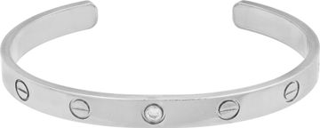Cartier Love bangle 18k white gold 1 diamond size 17 Cartier Love bangle 18k white gold 1 diamond size 17 Bracelet Collection
