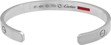 Cartier Love bangle 18k white gold 1 diamond size 17
