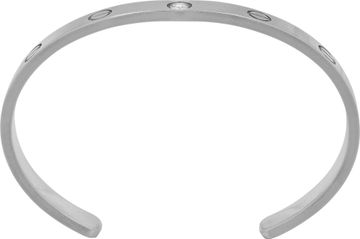 Cartier Love bangle 18k white gold 1 diamond size 17