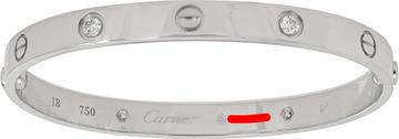 Cartier Love bracelet 4 diamonds in 18k white gold