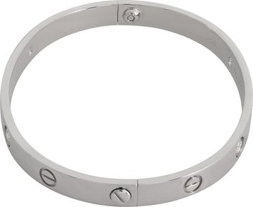 Cartier Love bracelet 4 diamonds in 18k white gold