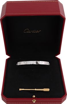 Cartier Love bracelet 4 diamonds in 18k white gold