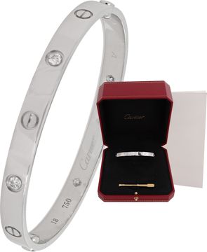 Cartier Love bracelet 4 diamonds in 18k white gold Bracelet Collection
