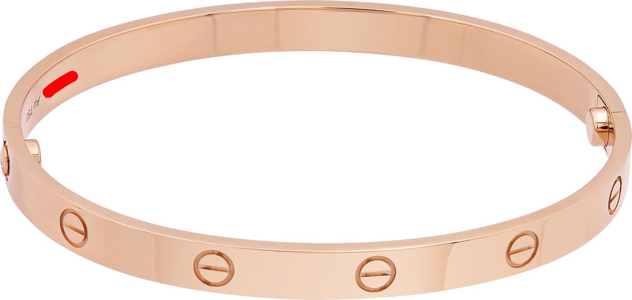 Cartier Love Bracelet, Classic Model in 18k Rose Gold. Size 20.