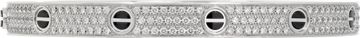 Cartier LOVE bracelet, classic model, paved, ceramic 18k white gold. Size 20.