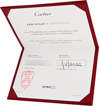 Cartier Love bracelet Classic Model with 4 diamonds. Size 16