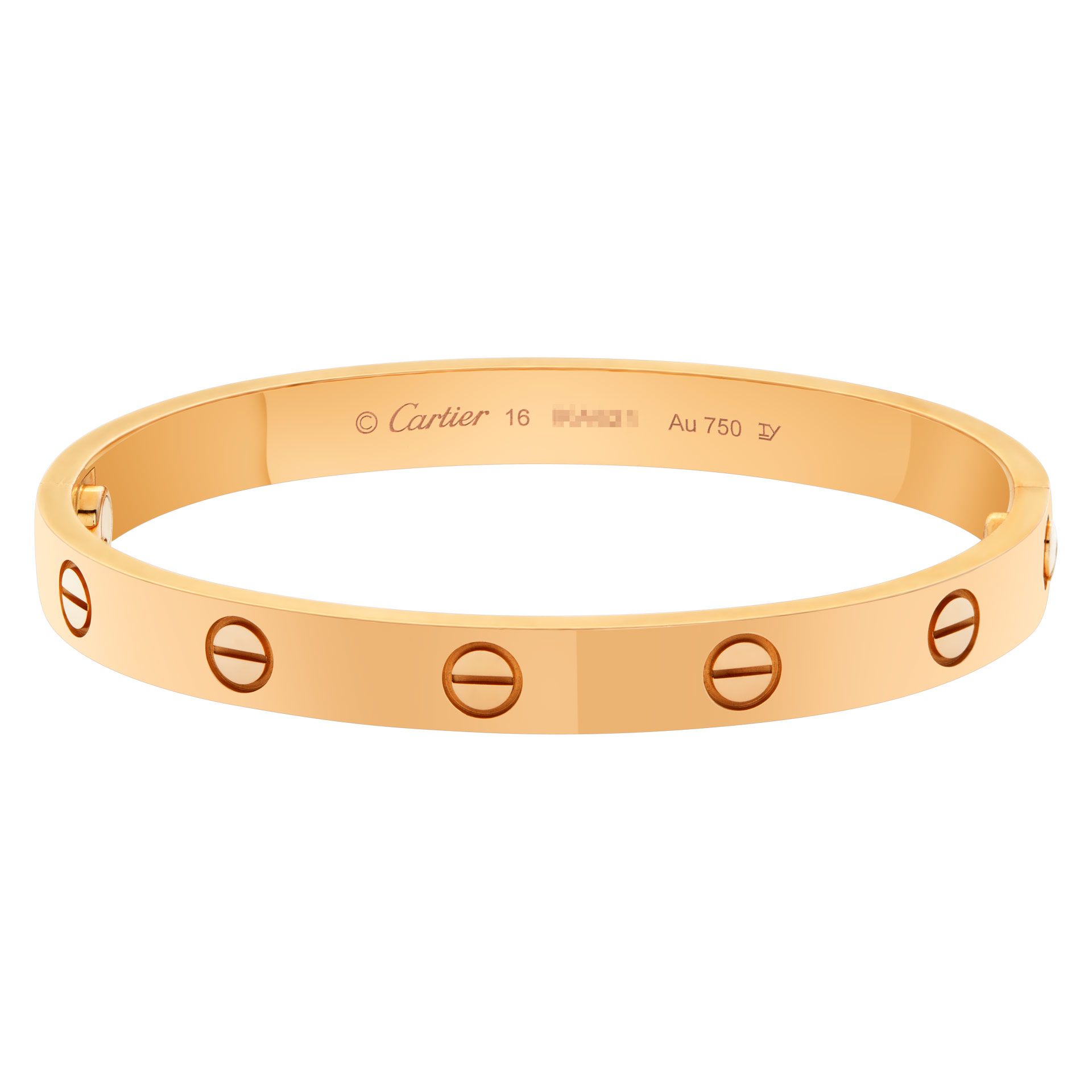 Cartier Love bracelet in 18k rose gold. size 16 | Gray & Sons Jewelers