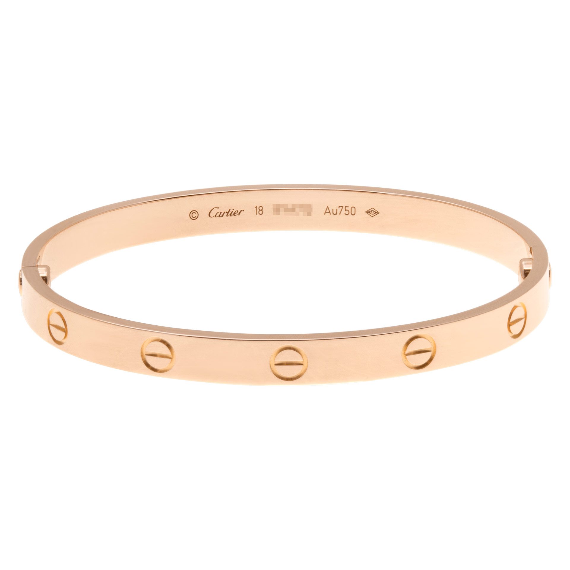 Cartier LOVE Bracelet YG ♯18 CARTIER LOVE Bangle Bracelet - Size 18 - 18k Yellow Gold