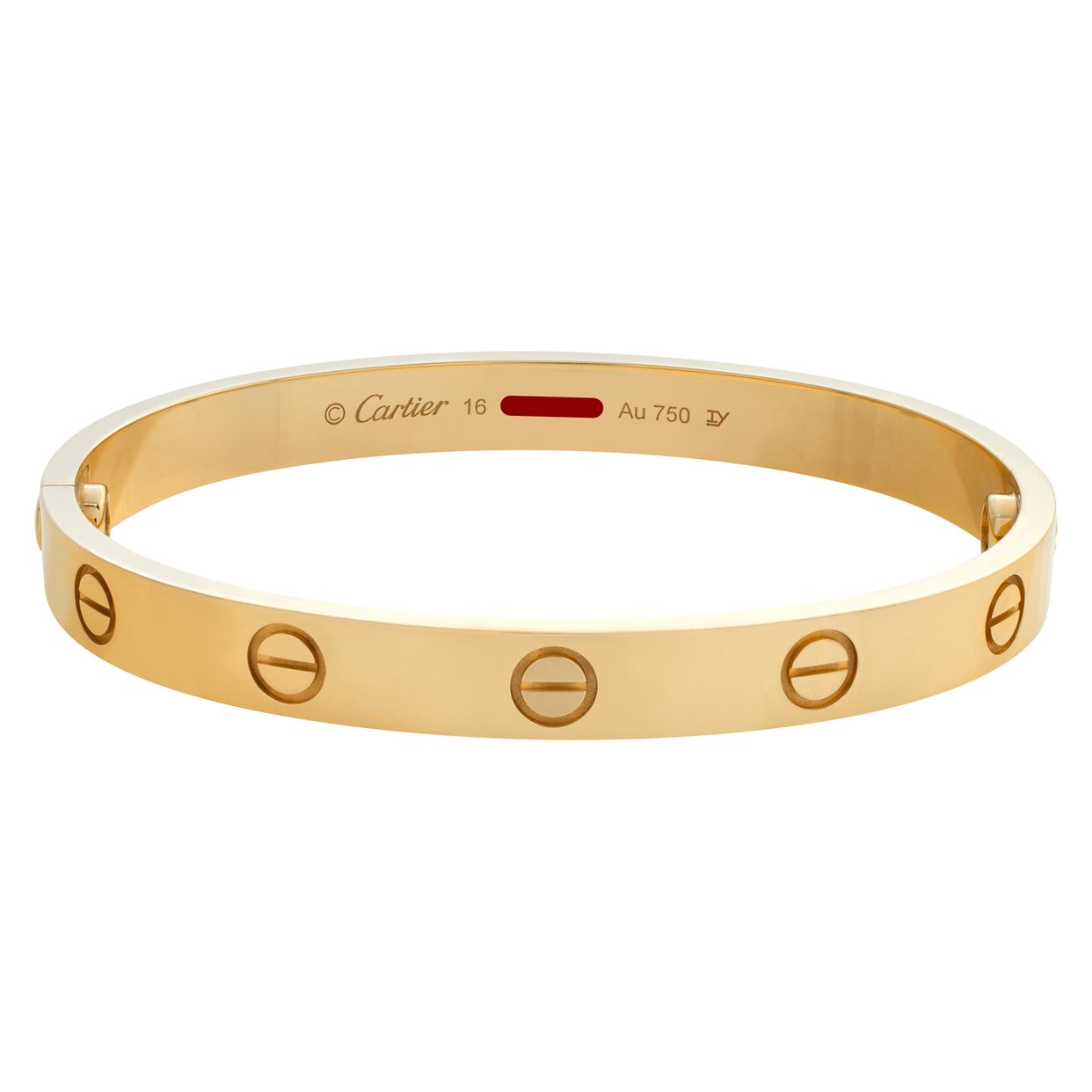 Cartier LOVE bracelet in 18k, size 16 N516050 | Gray & Sons Jewelers