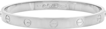 Cartier love bracelet in 18K white gold- size 17