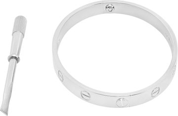 Cartier love bracelet in 18K white gold- size 17mm