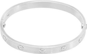 Cartier Love Bracelet In 18k White Gold- Size 17