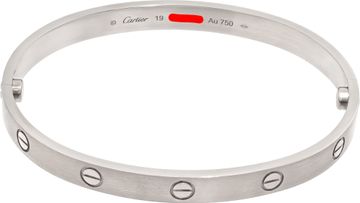 Cartier Love Bracelet in 18k white gold size 19