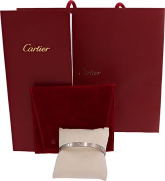 Cartier Love Bracelet in 18k white gold size 19
