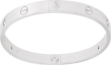 Cartier Love Bracelet With 4 Diamonds 18k White Gold