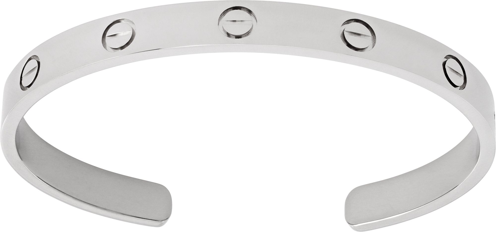 Cartier Love Cuff In 18k White Gold. Size 17 | Gray & Sons Jewelers