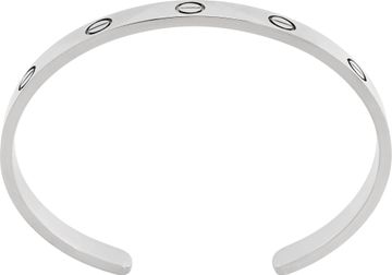 Cartier Love Cuff In 18k White Gold. Size 17