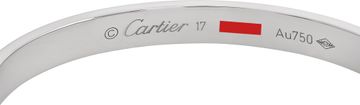 Cartier Love Cuff In 18k White Gold. Size 17