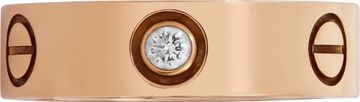 Cartier Love Ring 3 Diamonds 18k pink gold