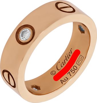 Cartier Love Ring 3 Diamonds 18k pink gold