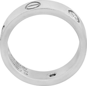 Cartier Love ring 4 diamonds in 18k white gold