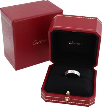 Cartier Love ring 4 diamonds in 18k white gold