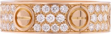 Cartier Love ring, Classic model, paved in 18k rose gold