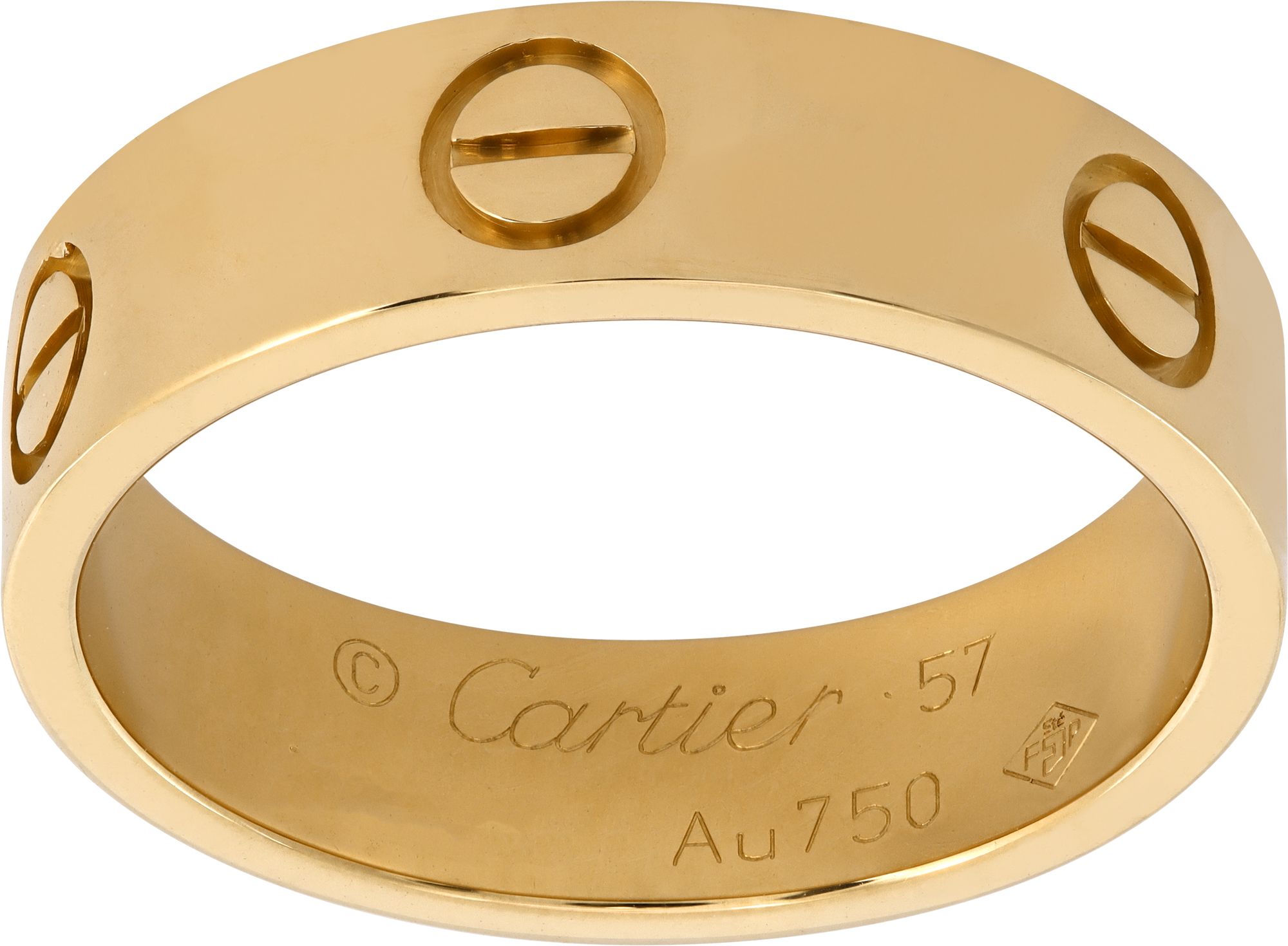 Cartier ゴールドリング サイズ50 Au 750 Cartier（カルティエ） リング 指輪 シグネットリング ゴールド #50