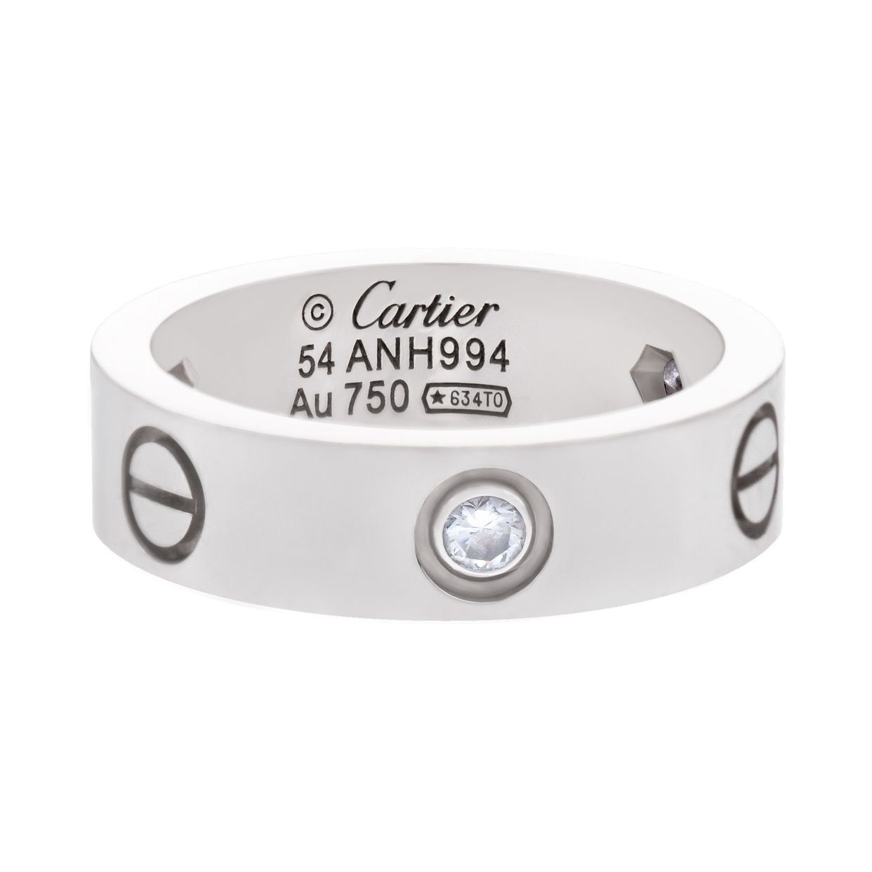 Cartier Love リング 3ダイヤモンド Cartier Love ring with 3 diamonds in 18k white gold | Gray