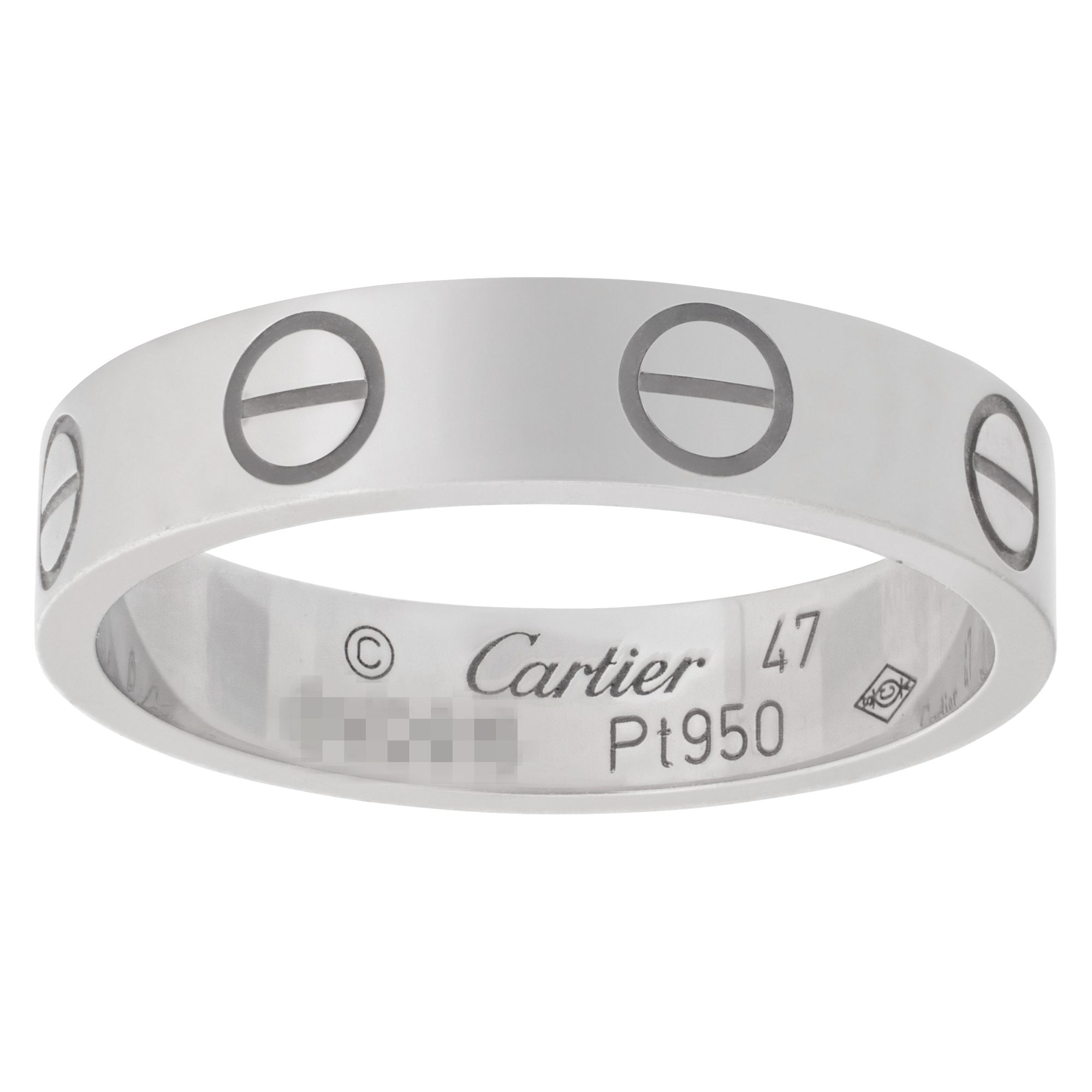 Cartier Love Wedding Band in platinum | Gray & Sons Jewelers