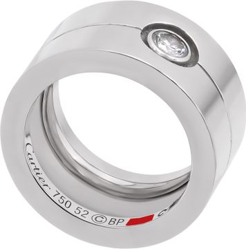 Cartier LOVE wide ring crafted in 18k white gold