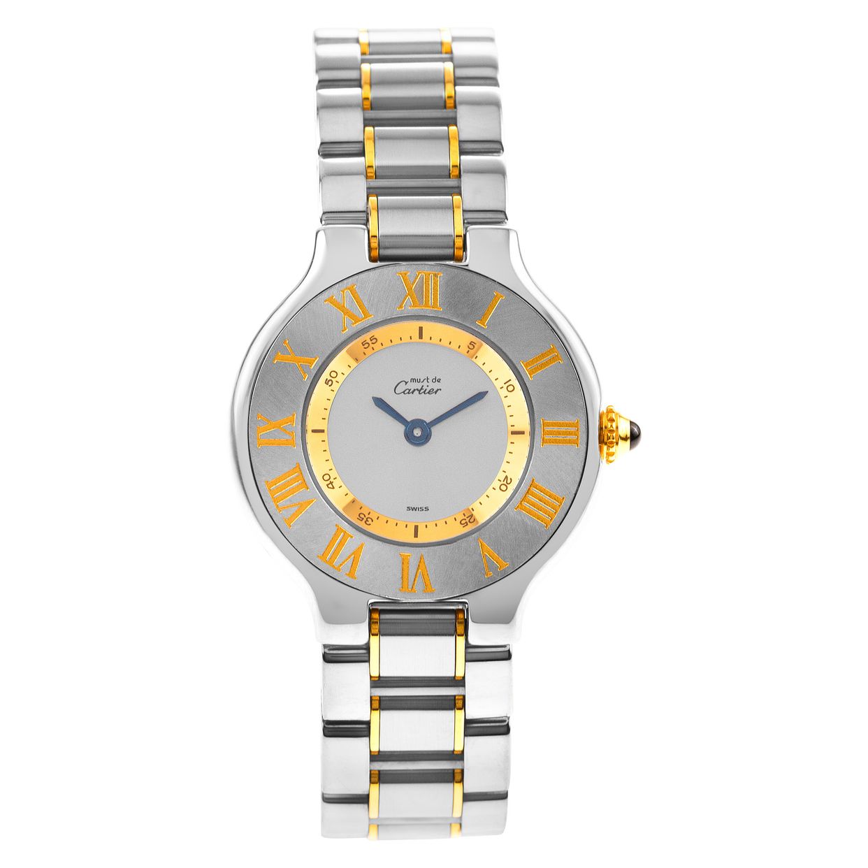 Preowned Cartier Must 21 W10073R6 18k & steel 27mm Quartz