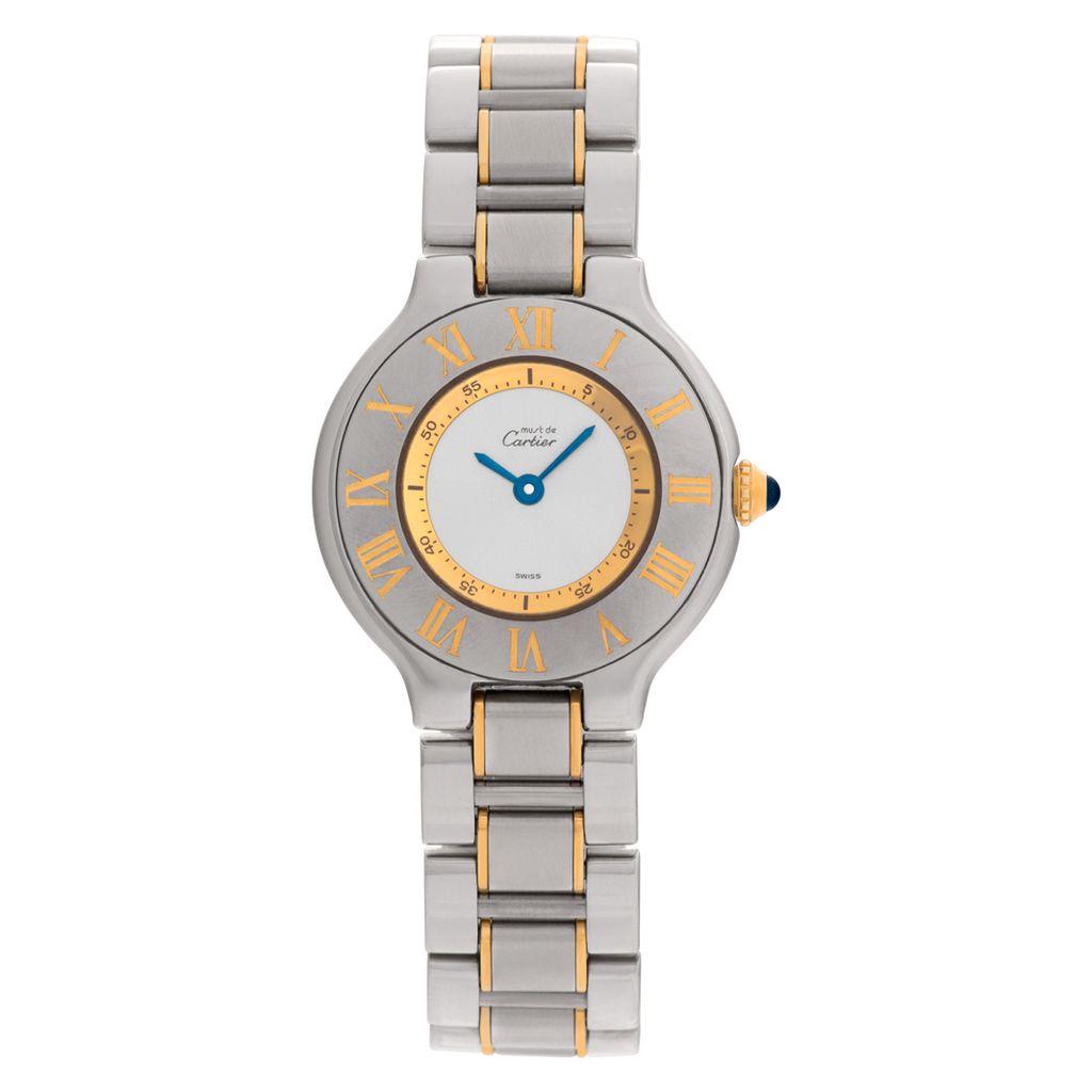 Pre-owned Cartier Must 21 1340 18k & steel 28mm Quartz