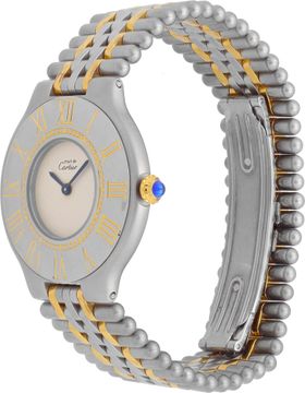 Cartier Must 21 Must de Cartier Stainless Steel White dial 28mm Quartz watch