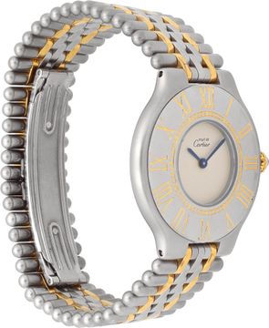 Cartier Must 21 Must de Cartier Stainless Steel White dial 28mm Quartz watch