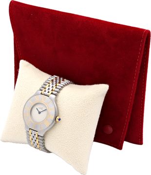Cartier Must 21 Must de Cartier Stainless Steel White dial 28mm Quartz watch