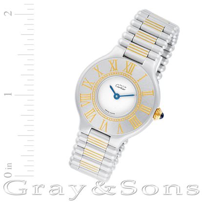 Used Cartier Must 21 18k & steel 28mm Quartz watch | Gray & Sons